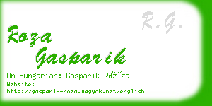 roza gasparik business card